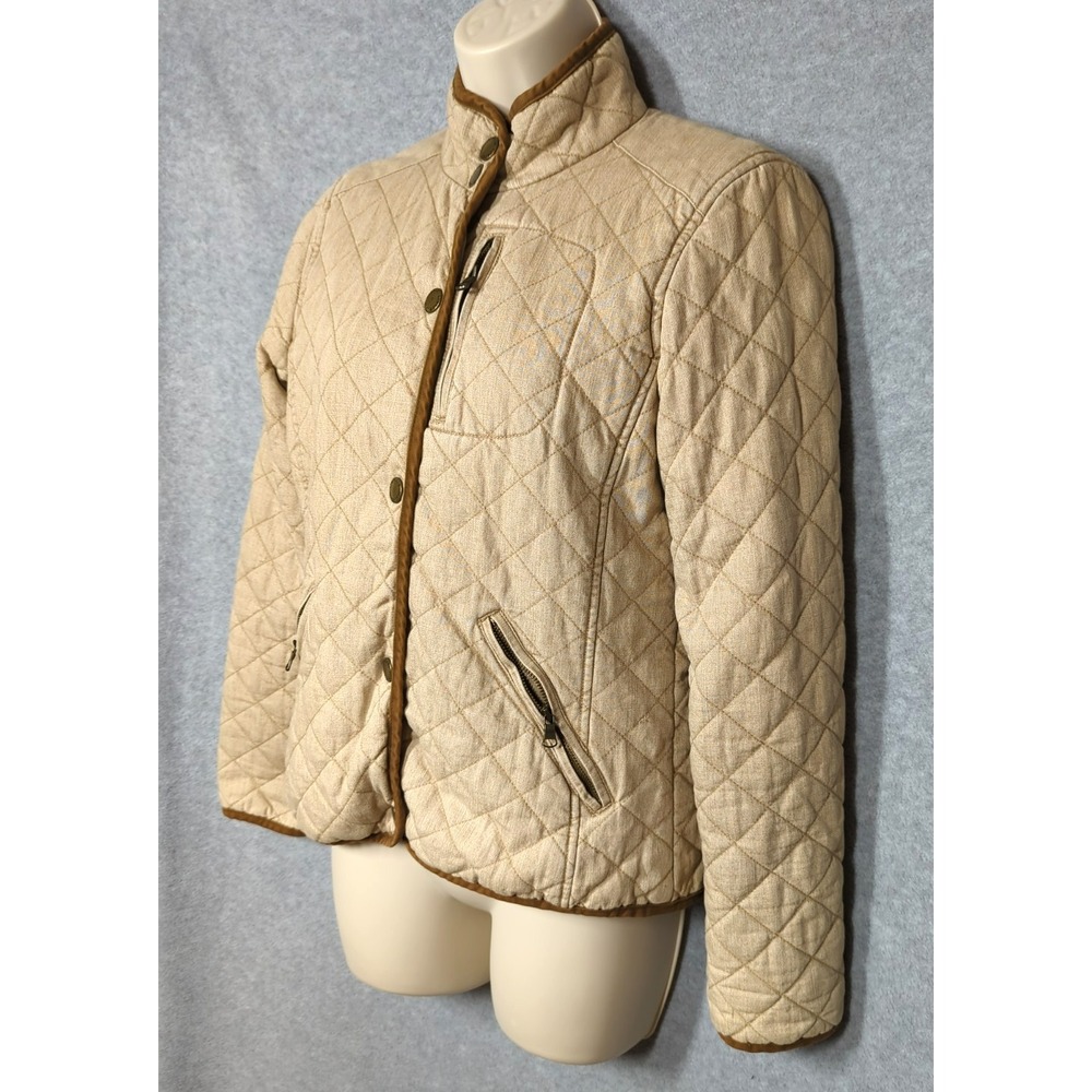 Polo Ralph Lauren Jeans Co Jacket Women S Quilted Snap Frnt Timeless Casual Chic